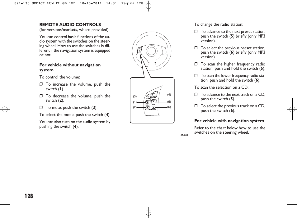 FIAT Sedici User Manual | Page 132 / 279