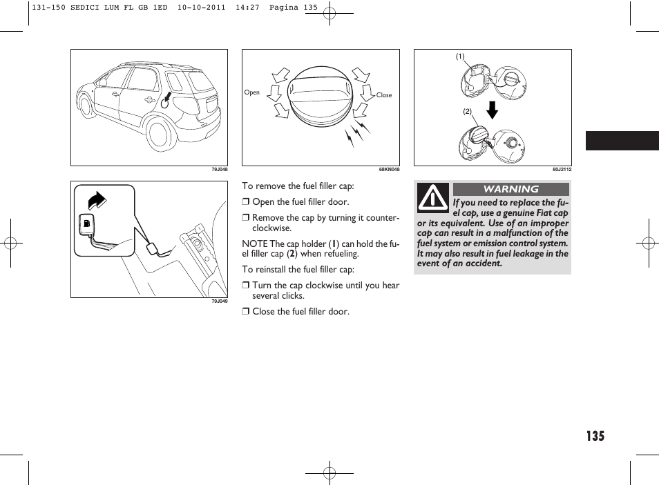 FIAT Sedici User Manual | Page 139 / 279