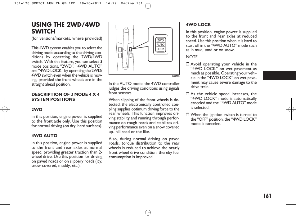 FIAT Sedici User Manual | Page 165 / 279