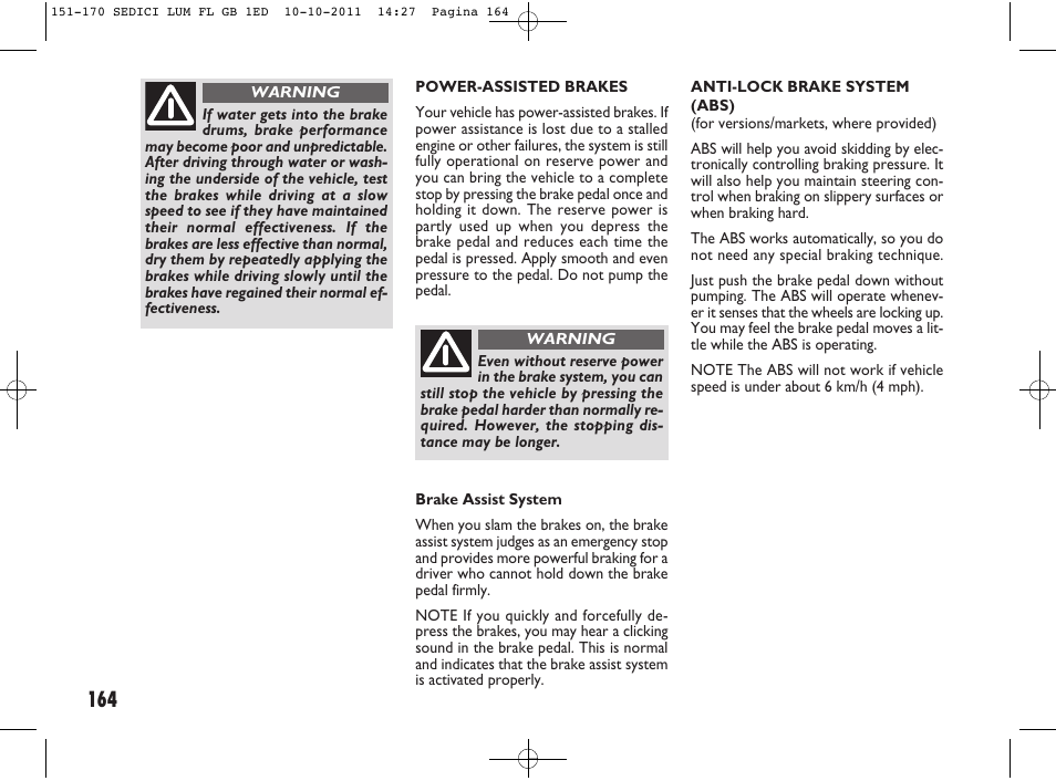 FIAT Sedici User Manual | Page 168 / 279