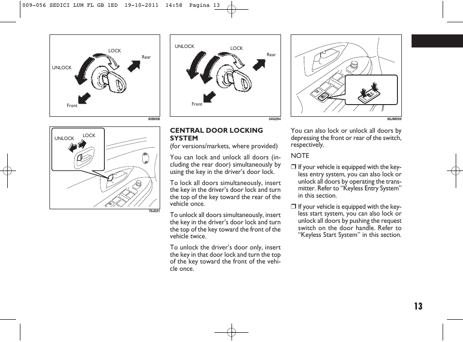 FIAT Sedici User Manual | Page 17 / 279