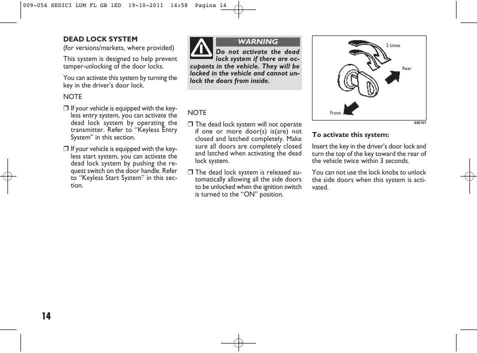 FIAT Sedici User Manual | Page 18 / 279