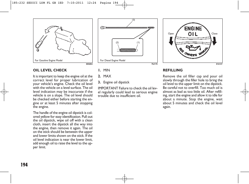 FIAT Sedici User Manual | Page 198 / 279