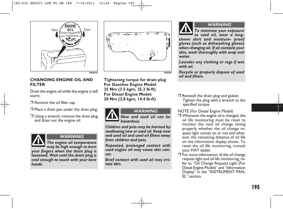 FIAT Sedici User Manual | Page 199 / 279