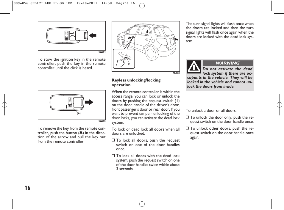 FIAT Sedici User Manual | Page 20 / 279