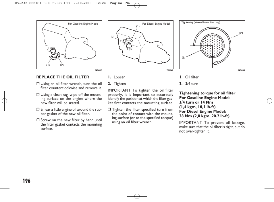 FIAT Sedici User Manual | Page 200 / 279