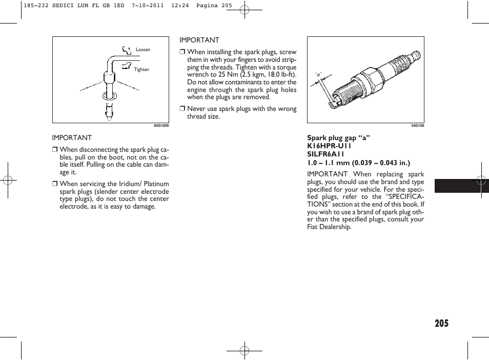 FIAT Sedici User Manual | Page 209 / 279