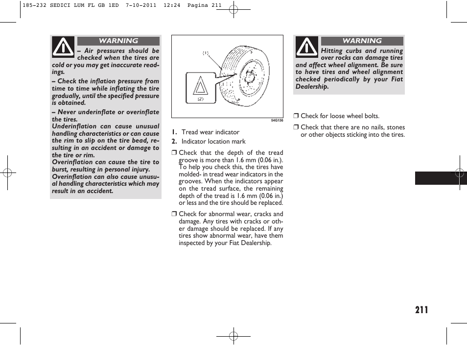 FIAT Sedici User Manual | Page 215 / 279