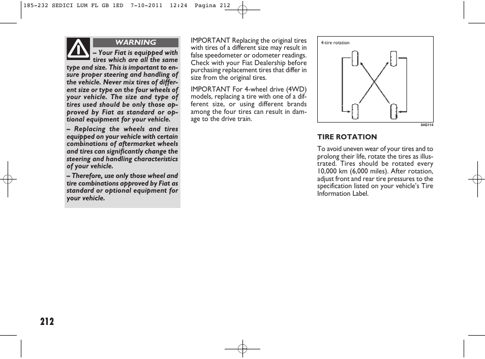 FIAT Sedici User Manual | Page 216 / 279