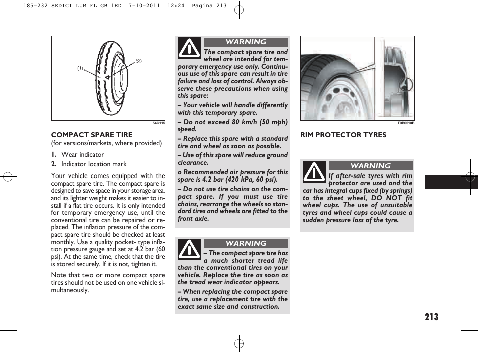 FIAT Sedici User Manual | Page 217 / 279