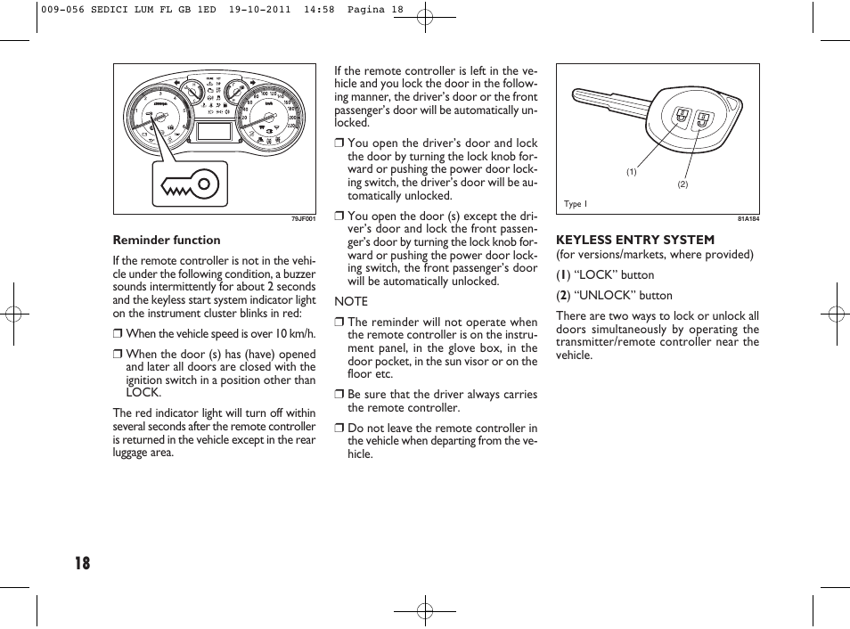 FIAT Sedici User Manual | Page 22 / 279