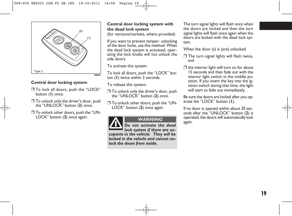 FIAT Sedici User Manual | Page 23 / 279