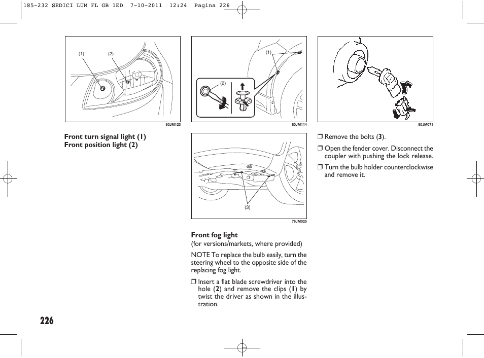 FIAT Sedici User Manual | Page 230 / 279