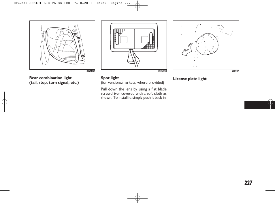 FIAT Sedici User Manual | Page 231 / 279