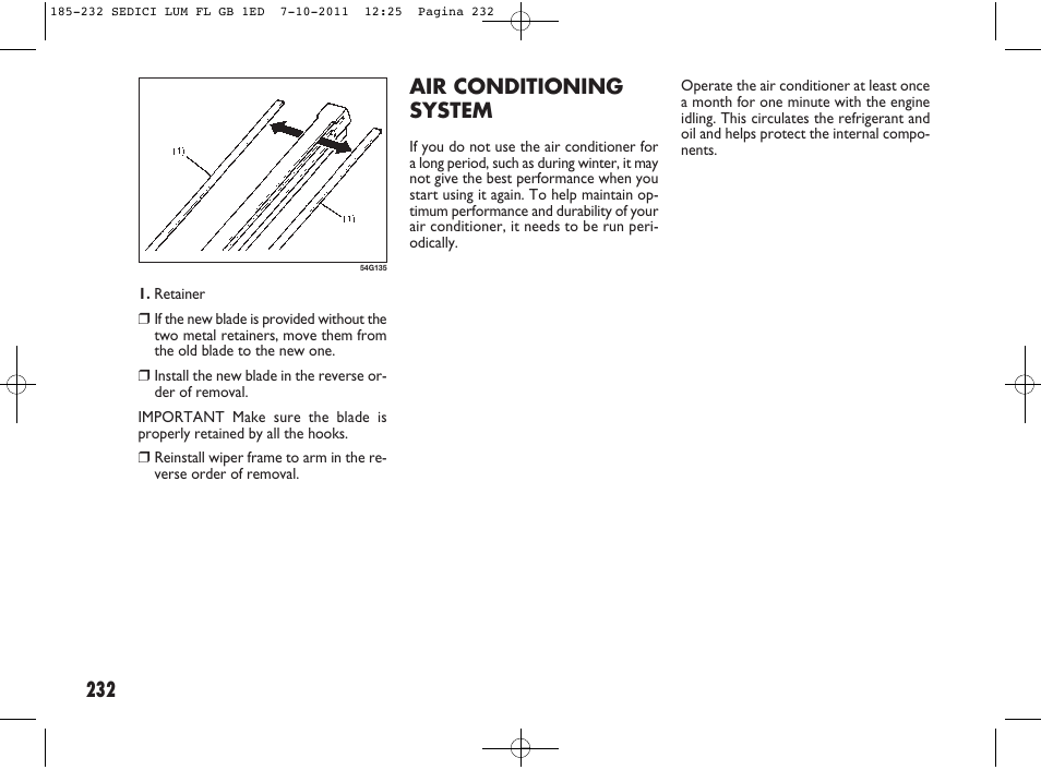 Air conditioning system | FIAT Sedici User Manual | Page 236 / 279