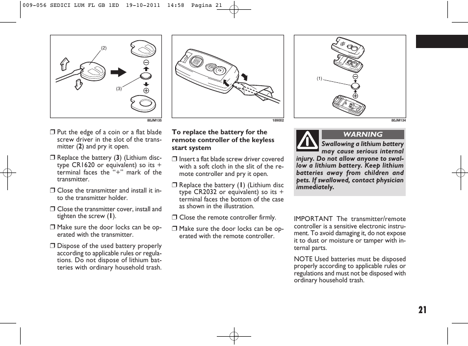 FIAT Sedici User Manual | Page 25 / 279