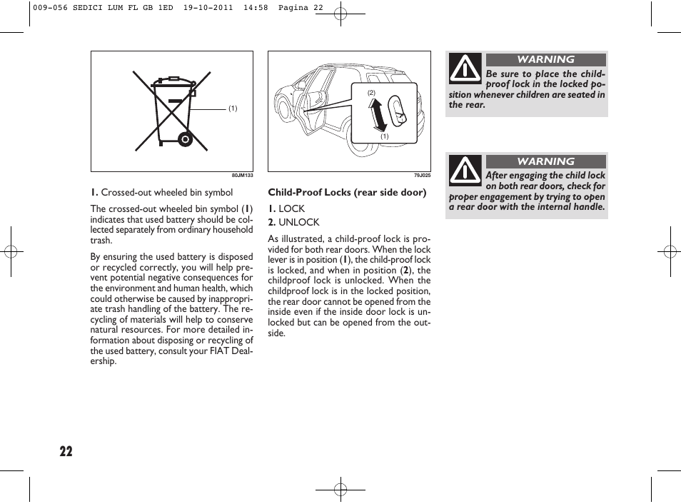 FIAT Sedici User Manual | Page 26 / 279