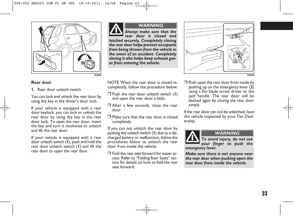 FIAT Sedici User Manual | Page 27 / 279