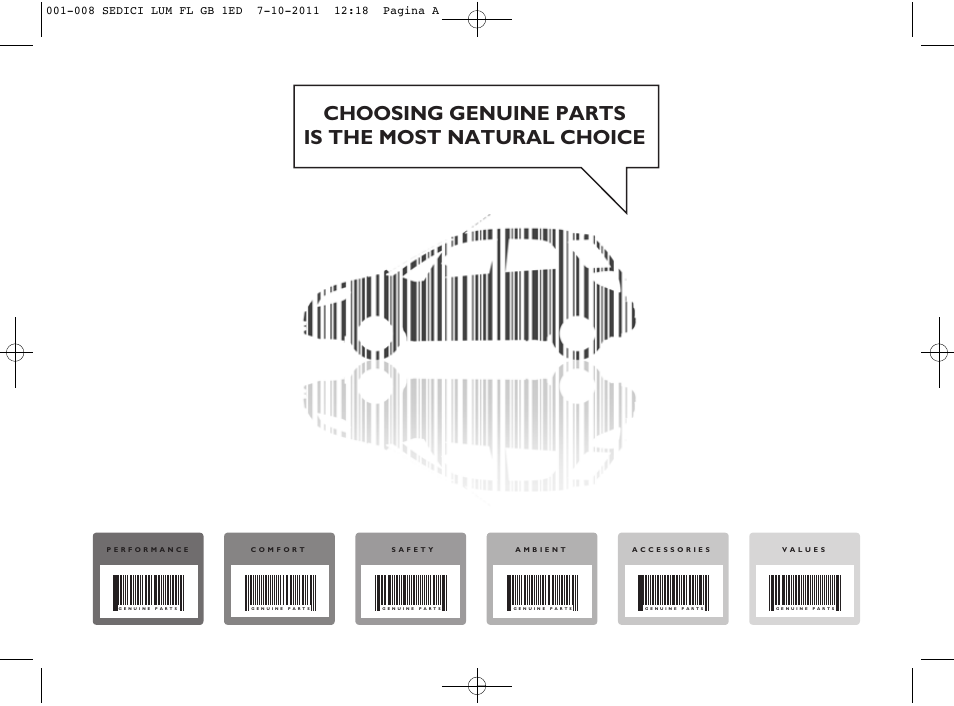 008_sedici_lum_fl_gb_1ed.pdf, Choosing genuine parts is the most natural choice | FIAT Sedici User Manual | Page 3 / 279