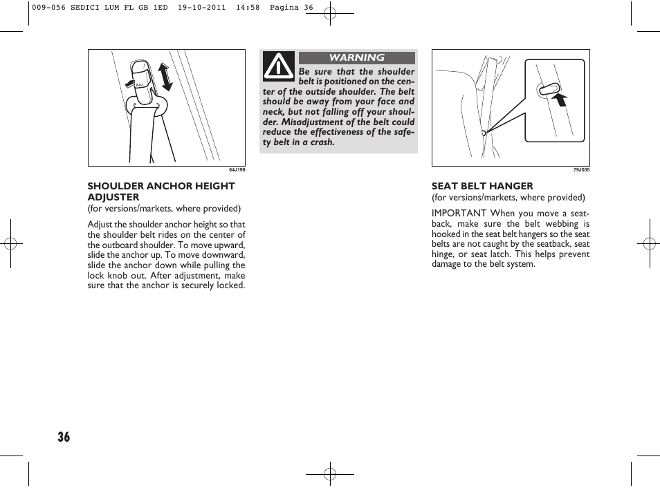 FIAT Sedici User Manual | Page 40 / 279