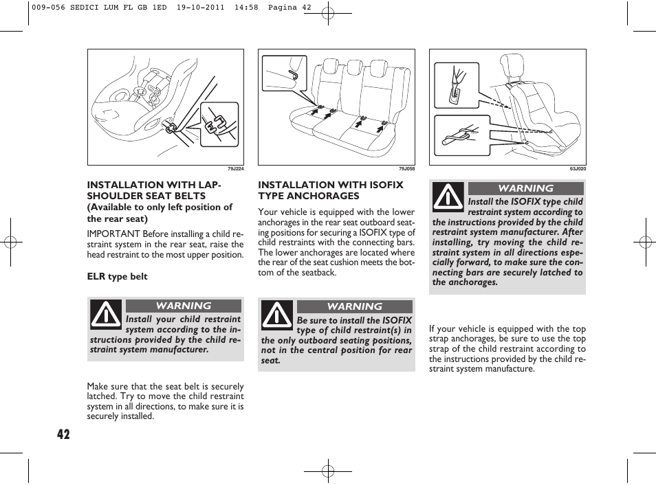 FIAT Sedici User Manual | Page 46 / 279