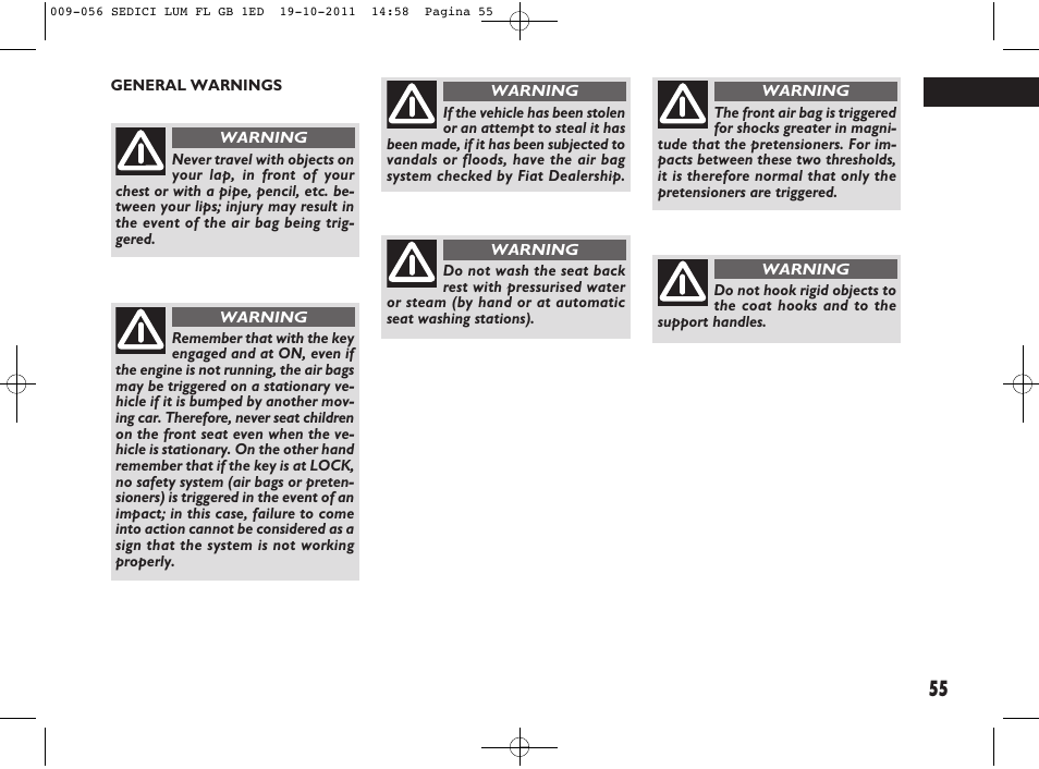 FIAT Sedici User Manual | Page 59 / 279