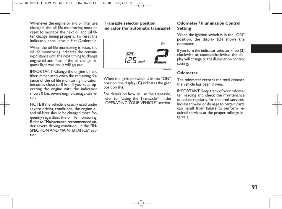 FIAT Sedici User Manual | Page 95 / 279