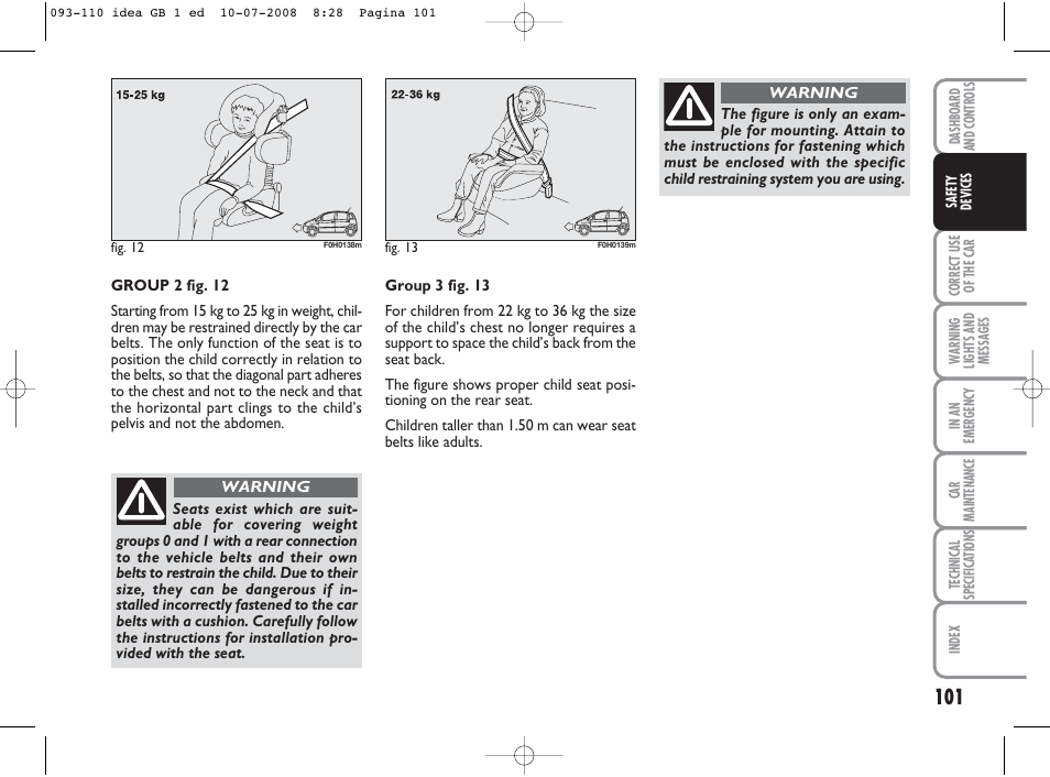 FIAT Idea User Manual | Page 102 / 210