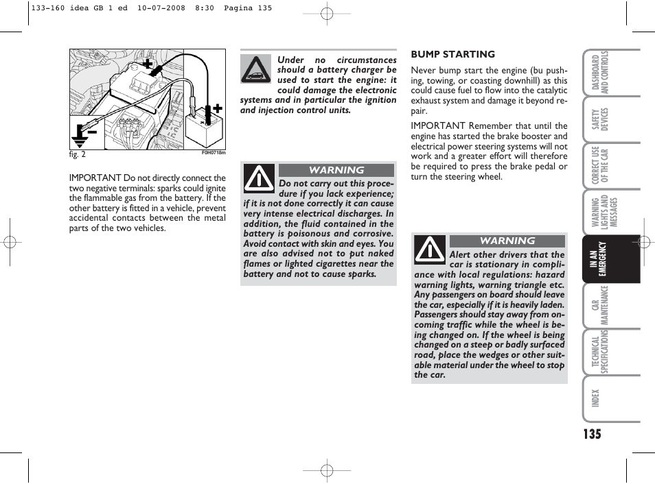 FIAT Idea User Manual | Page 136 / 210