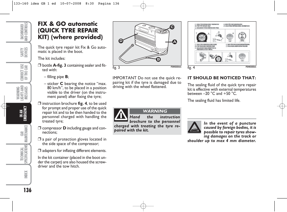 FIAT Idea User Manual | Page 137 / 210