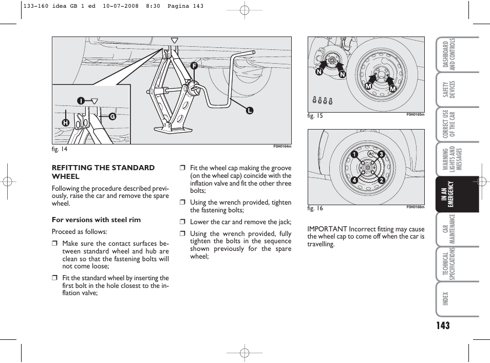 FIAT Idea User Manual | Page 144 / 210