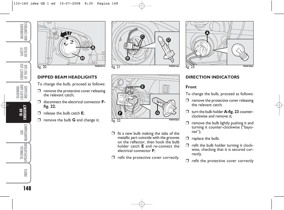 FIAT Idea User Manual | Page 149 / 210