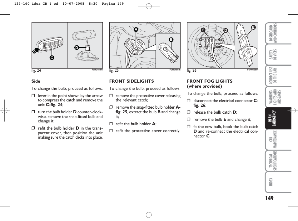 FIAT Idea User Manual | Page 150 / 210