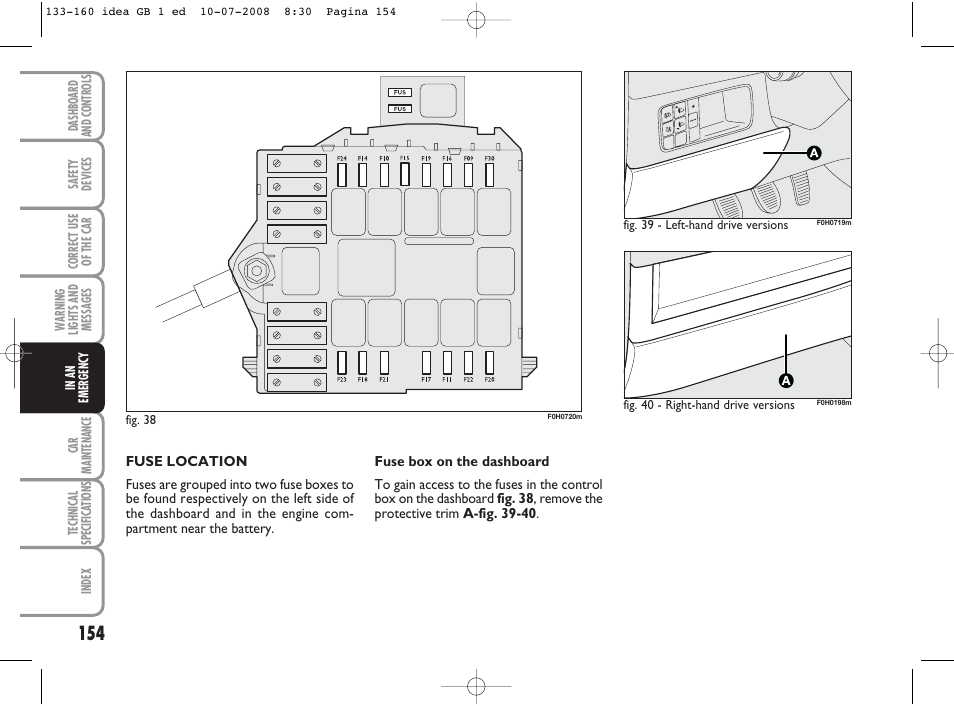 FIAT Idea User Manual | Page 155 / 210