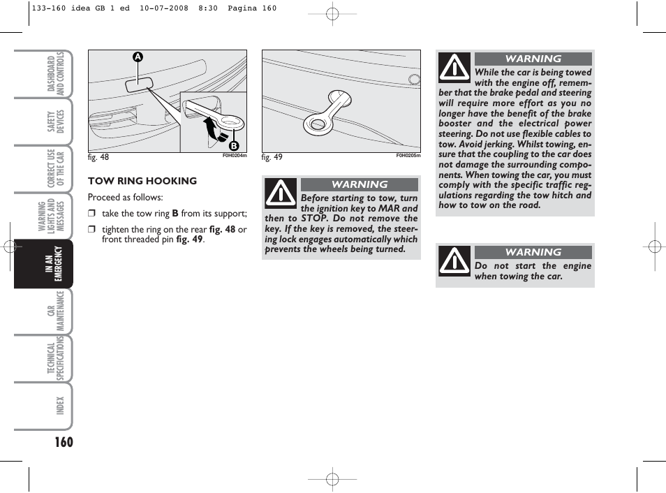 FIAT Idea User Manual | Page 161 / 210