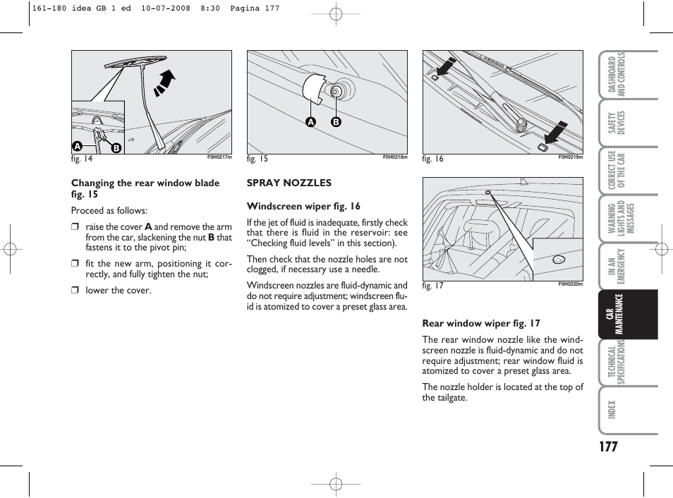 FIAT Idea User Manual | Page 178 / 210