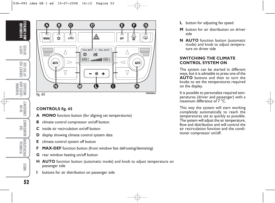 FIAT Idea User Manual | Page 53 / 210