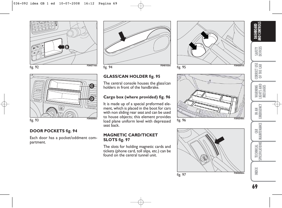 FIAT Idea User Manual | Page 70 / 210