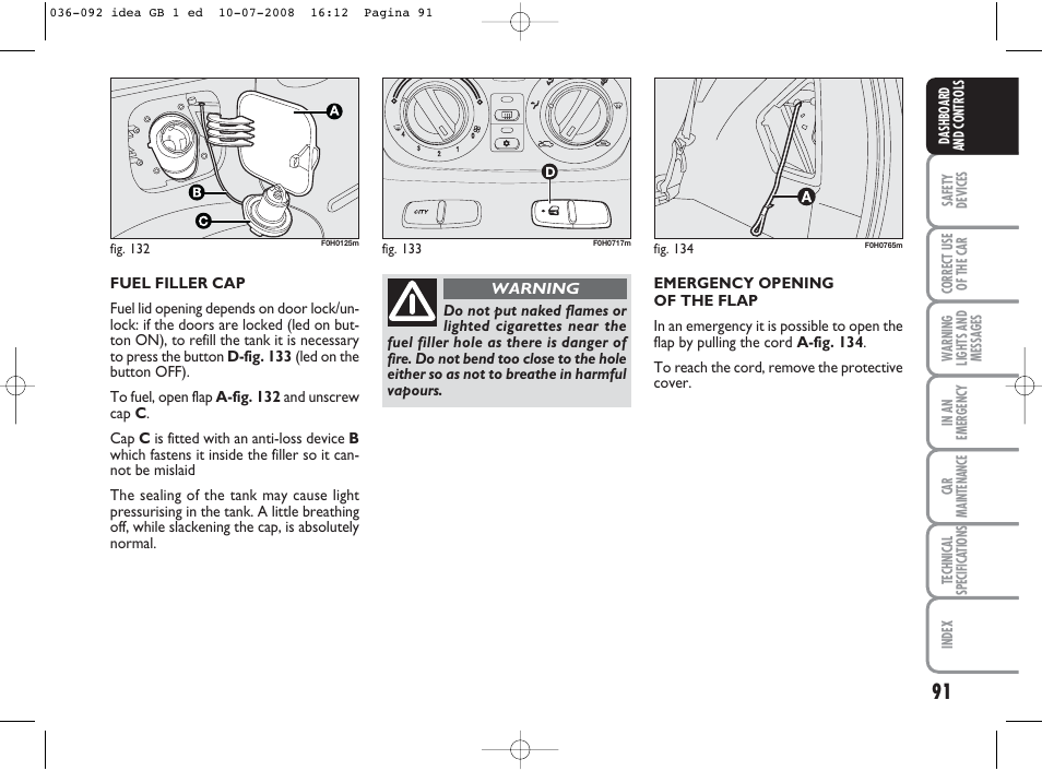 FIAT Idea User Manual | Page 92 / 210