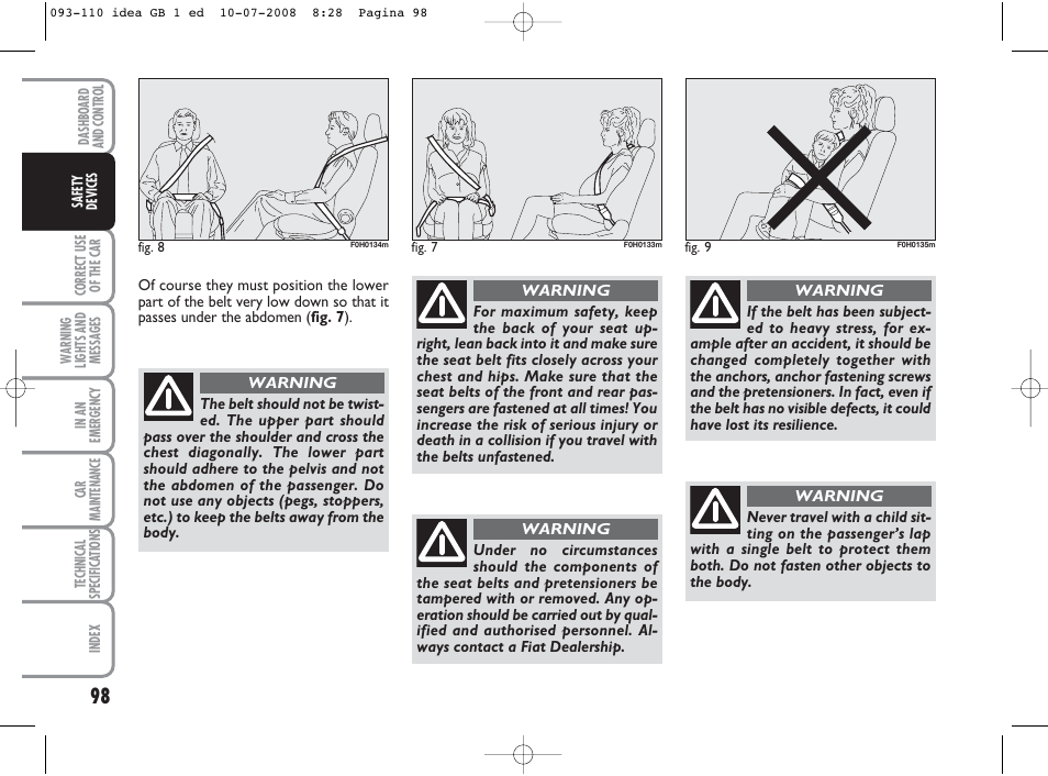 FIAT Idea User Manual | Page 99 / 210