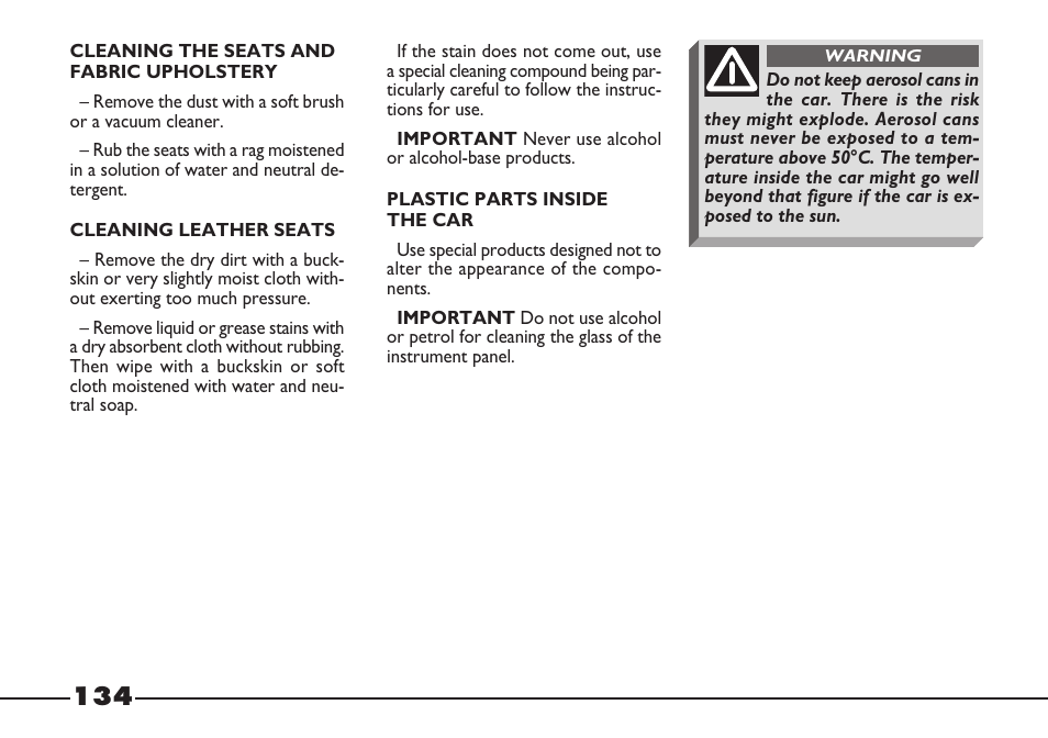 FIAT Barchetta User Manual | Page 135 / 170