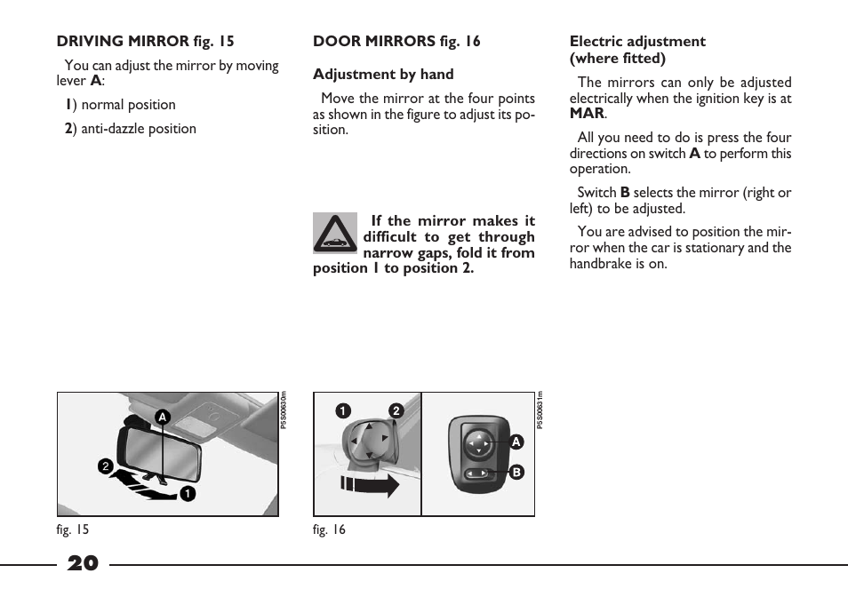 FIAT Barchetta User Manual | Page 21 / 170