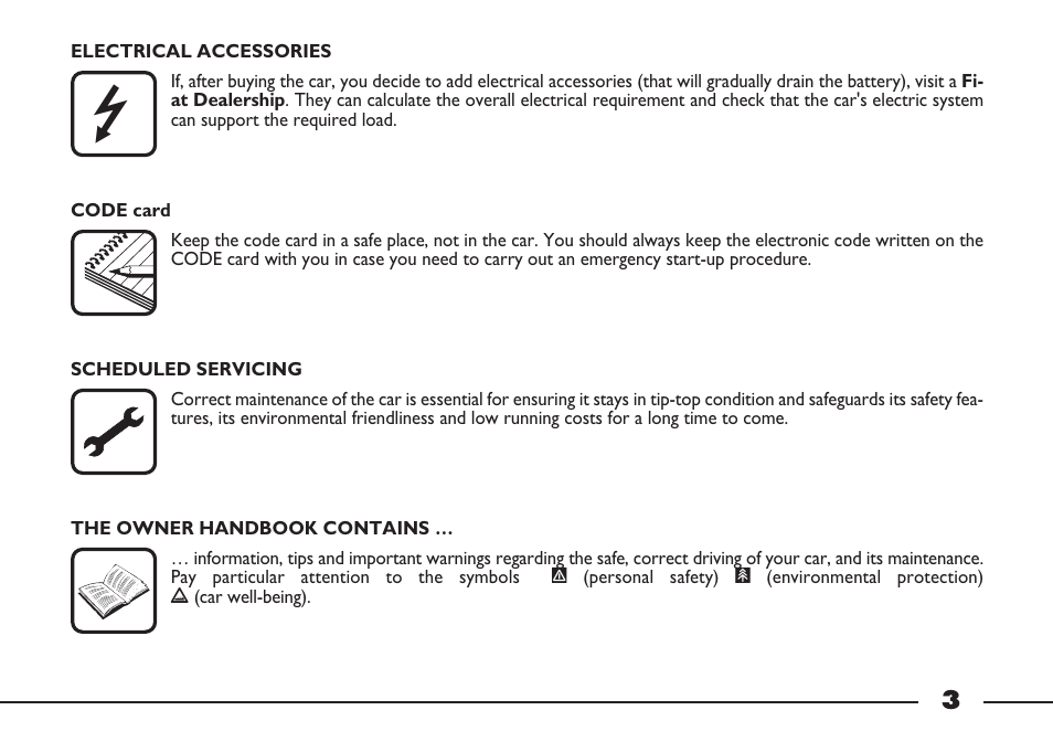 FIAT Barchetta User Manual | Page 4 / 170