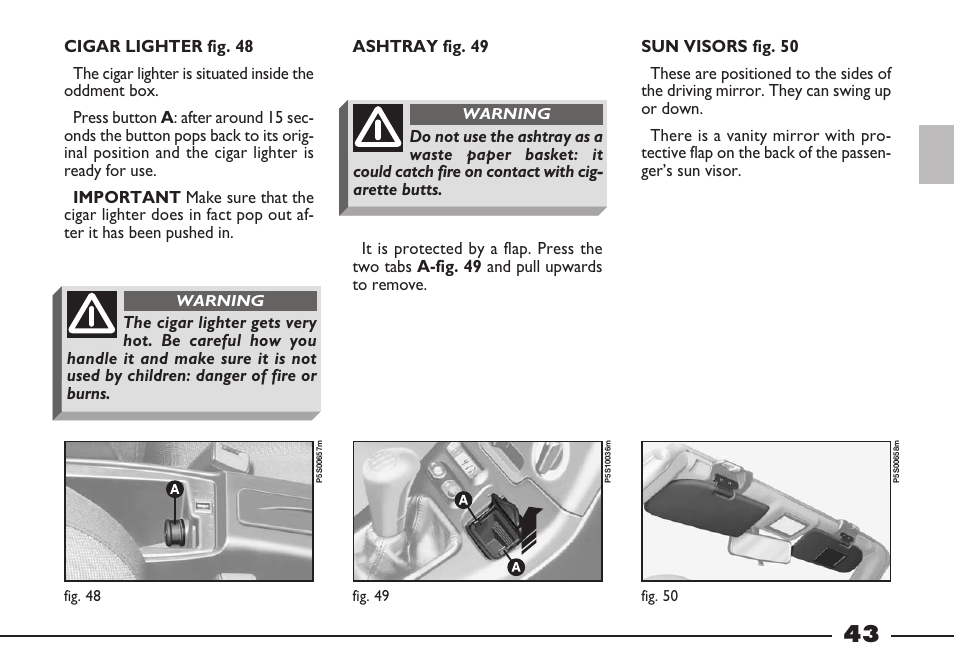 FIAT Barchetta User Manual | Page 44 / 170