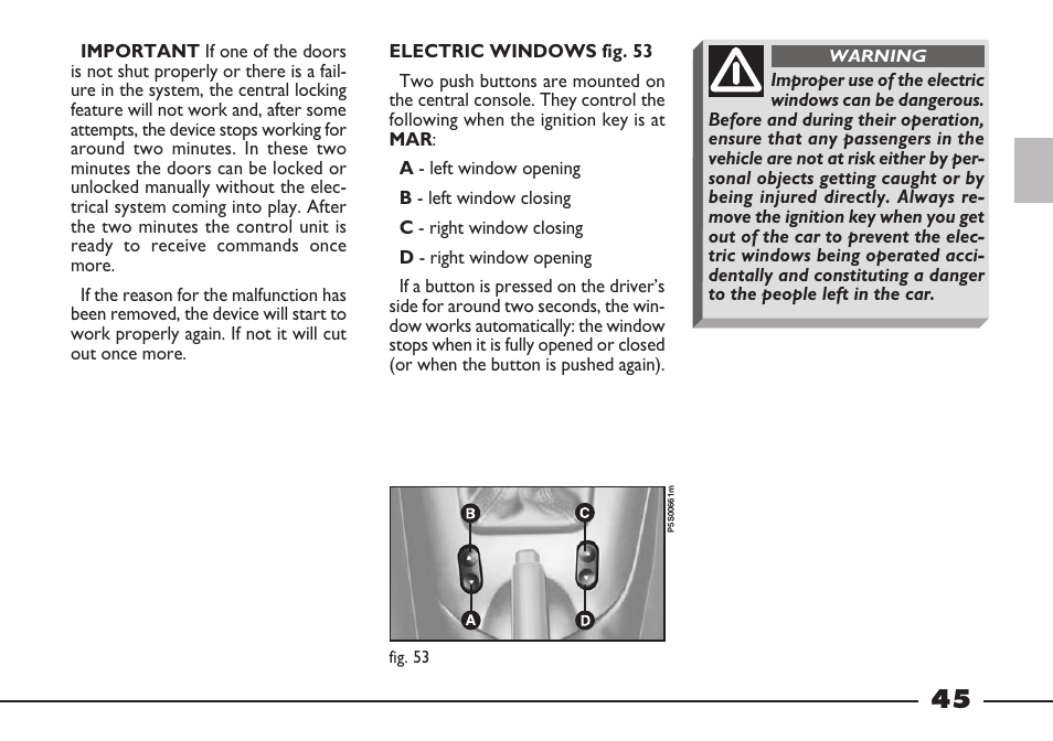 FIAT Barchetta User Manual | Page 46 / 170