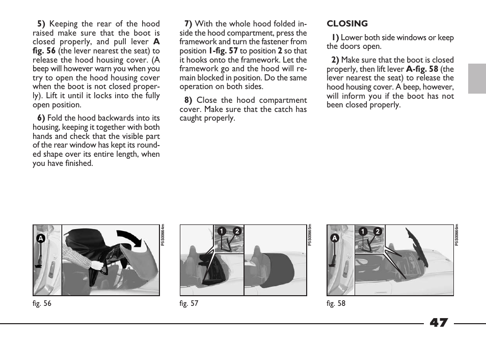 FIAT Barchetta User Manual | Page 48 / 170