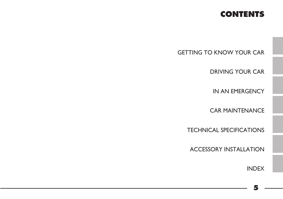 FIAT Barchetta User Manual | Page 6 / 170