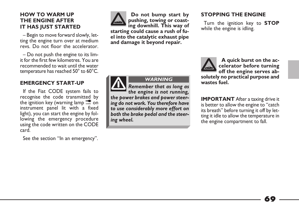 FIAT Barchetta User Manual | Page 70 / 170