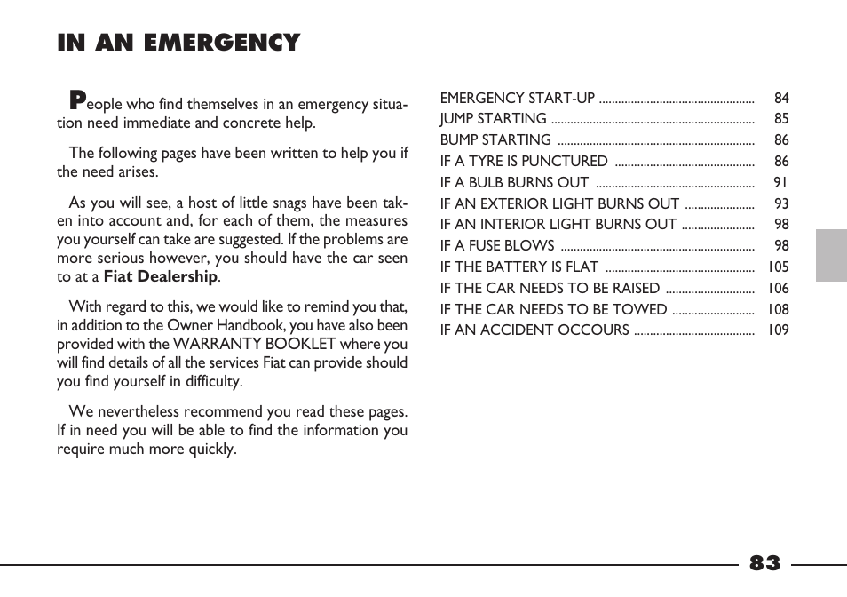 110 gb.pdf | FIAT Barchetta User Manual | Page 84 / 170