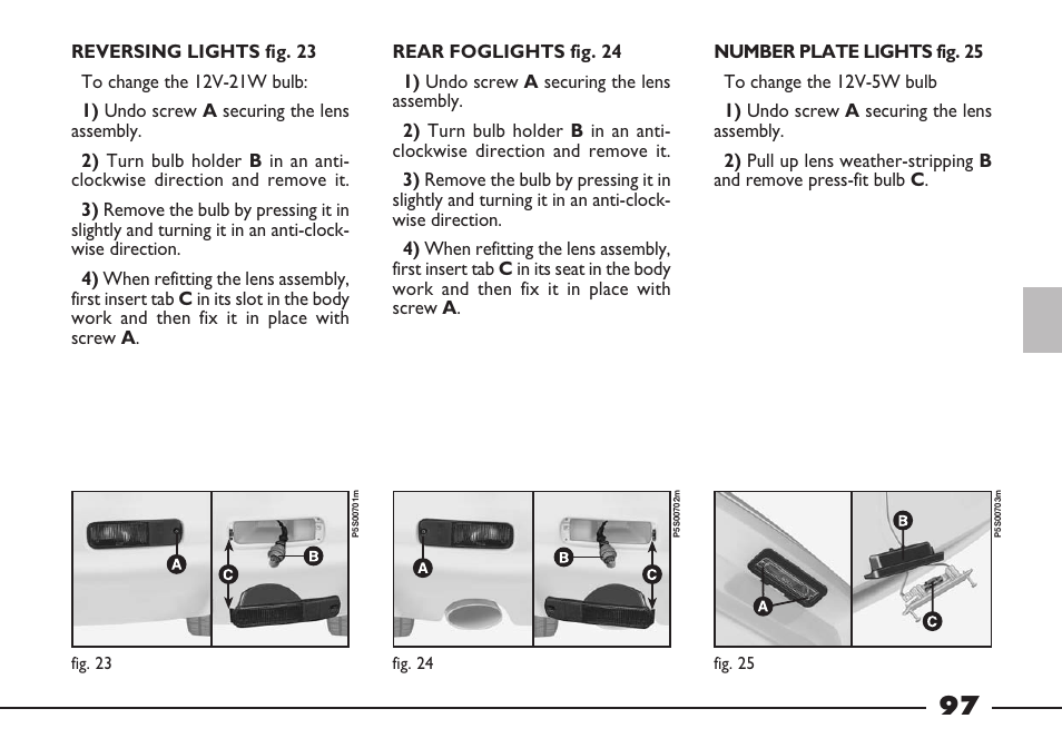 FIAT Barchetta User Manual | Page 98 / 170